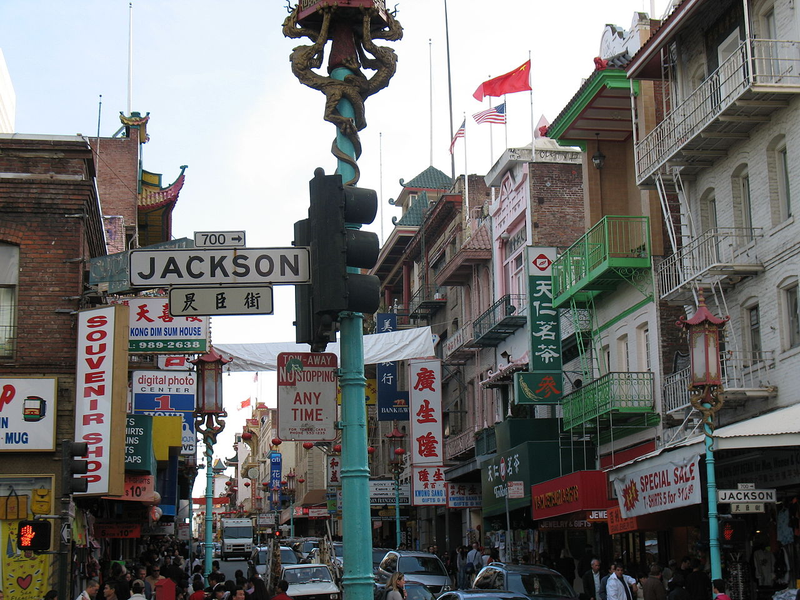 Chinatown en la ciudad de San Francisco. Wikimedia Commons